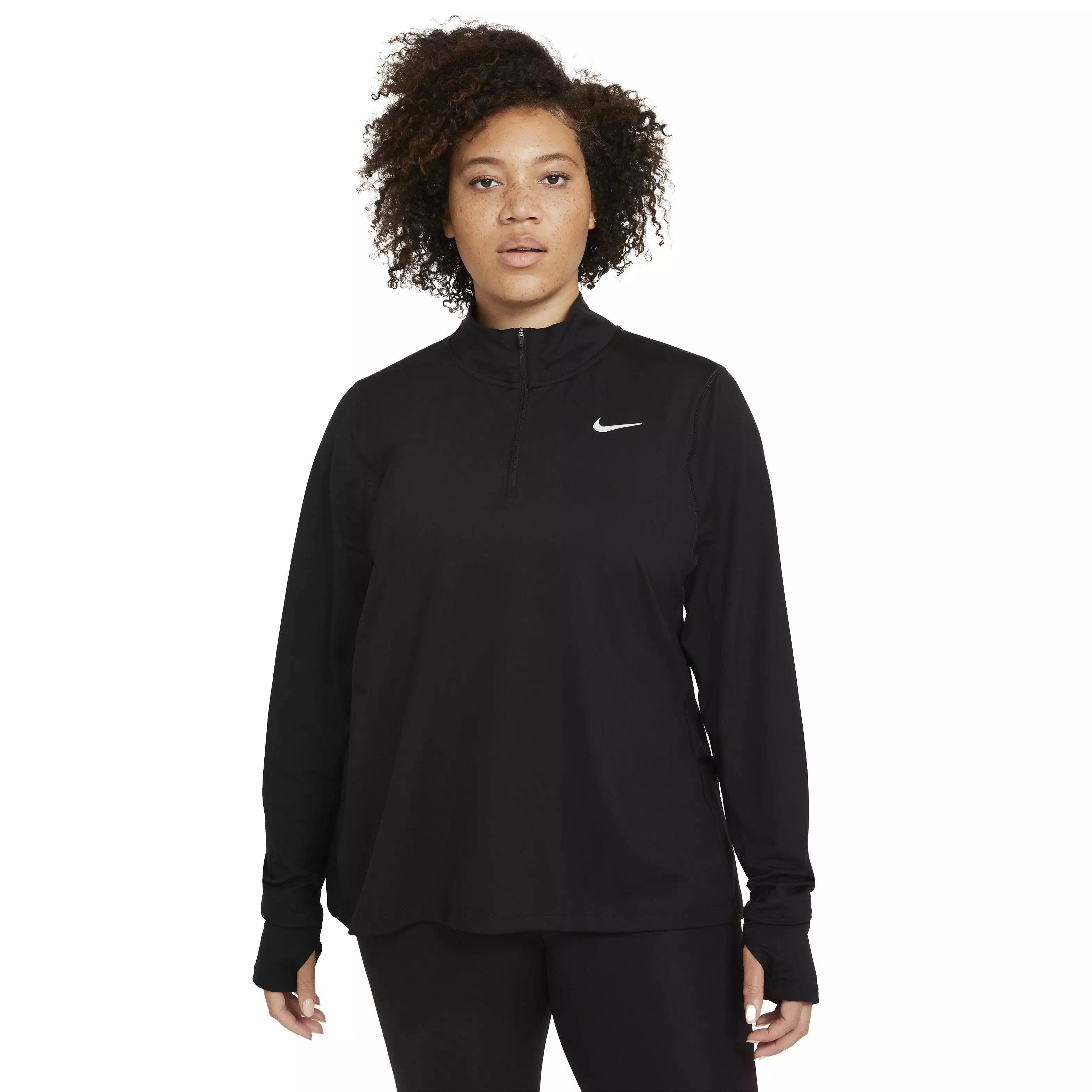 Ladies nike half zip hotsell running top